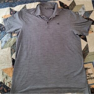 Travis Mathew Men's Gray Golf Polo Shirt XL